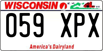 WI license plate 059XPX