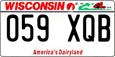 WI license plate 059XQB