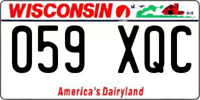 WI license plate 059XQC