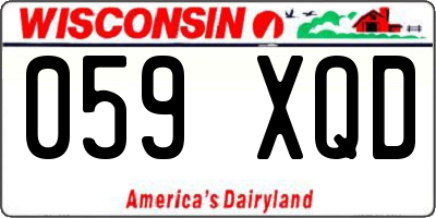 WI license plate 059XQD