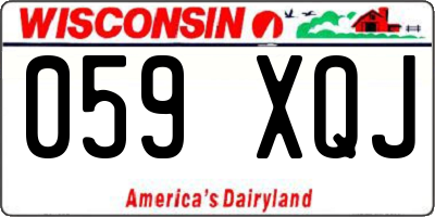 WI license plate 059XQJ