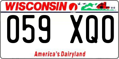 WI license plate 059XQO