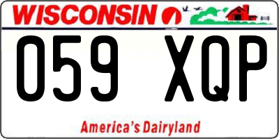 WI license plate 059XQP