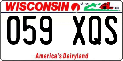 WI license plate 059XQS