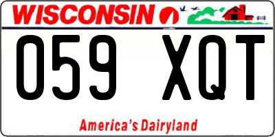 WI license plate 059XQT