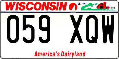 WI license plate 059XQW