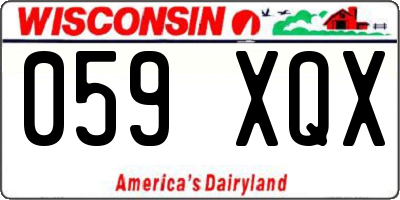 WI license plate 059XQX