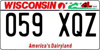 WI license plate 059XQZ