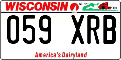 WI license plate 059XRB