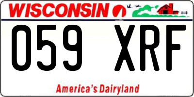 WI license plate 059XRF