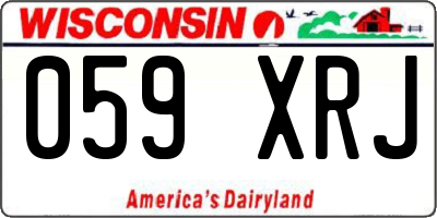 WI license plate 059XRJ