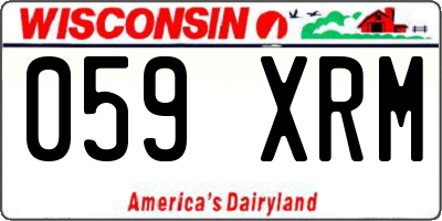 WI license plate 059XRM