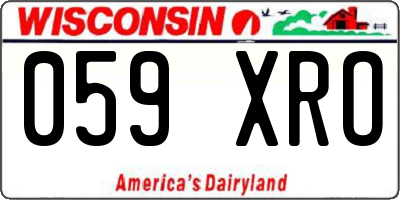 WI license plate 059XRO