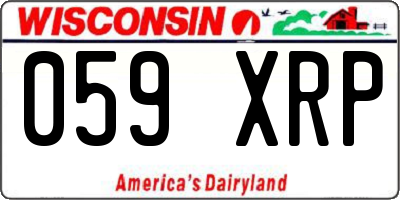 WI license plate 059XRP