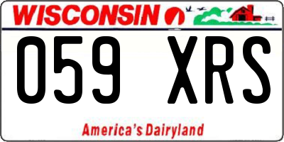 WI license plate 059XRS