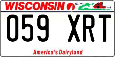 WI license plate 059XRT