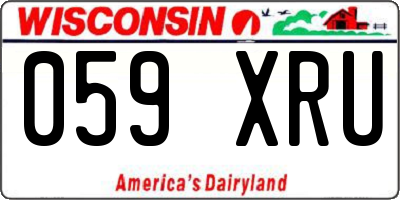 WI license plate 059XRU