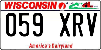 WI license plate 059XRV