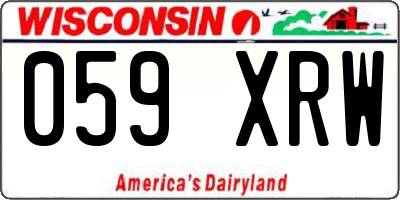 WI license plate 059XRW