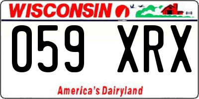 WI license plate 059XRX