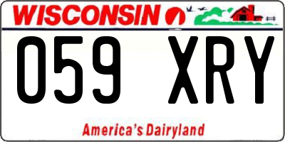 WI license plate 059XRY