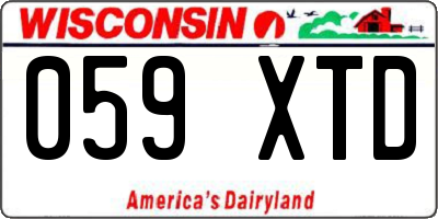 WI license plate 059XTD