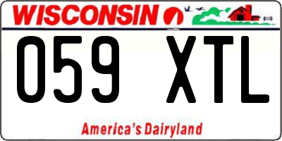 WI license plate 059XTL