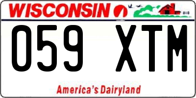 WI license plate 059XTM