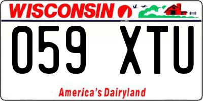 WI license plate 059XTU