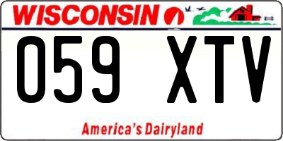 WI license plate 059XTV