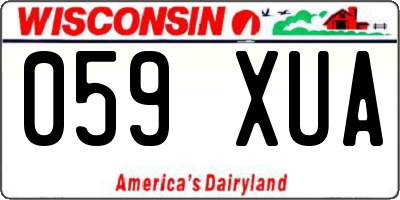 WI license plate 059XUA