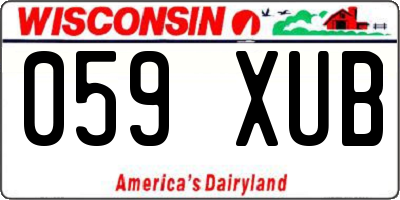 WI license plate 059XUB
