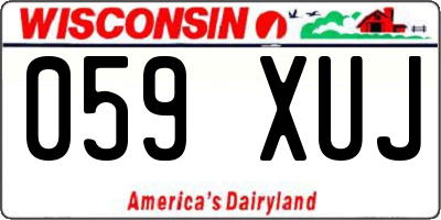 WI license plate 059XUJ