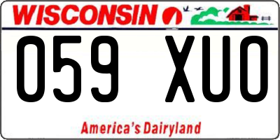 WI license plate 059XUO