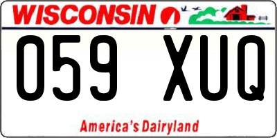 WI license plate 059XUQ