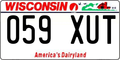 WI license plate 059XUT