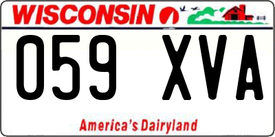 WI license plate 059XVA