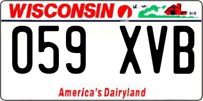 WI license plate 059XVB