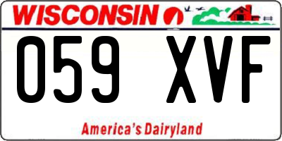 WI license plate 059XVF