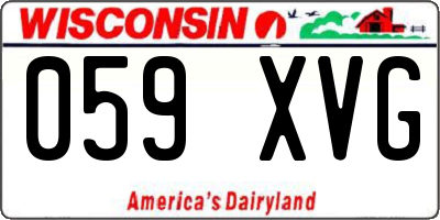 WI license plate 059XVG