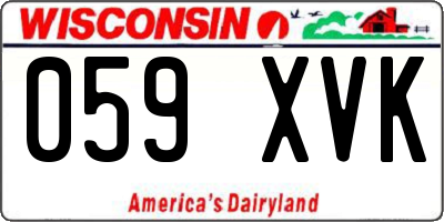 WI license plate 059XVK