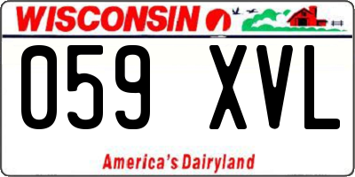 WI license plate 059XVL