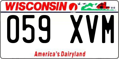 WI license plate 059XVM