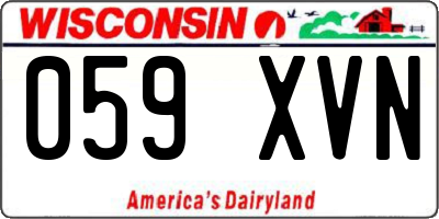 WI license plate 059XVN