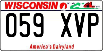 WI license plate 059XVP