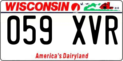 WI license plate 059XVR