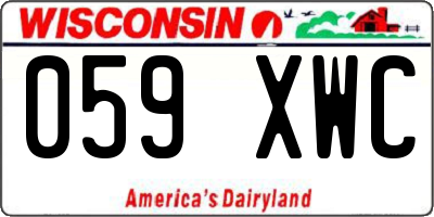 WI license plate 059XWC