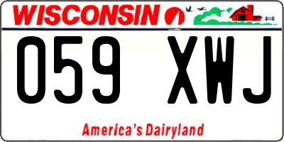 WI license plate 059XWJ