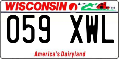 WI license plate 059XWL