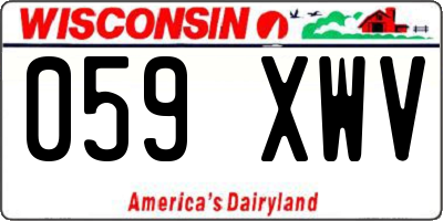 WI license plate 059XWV